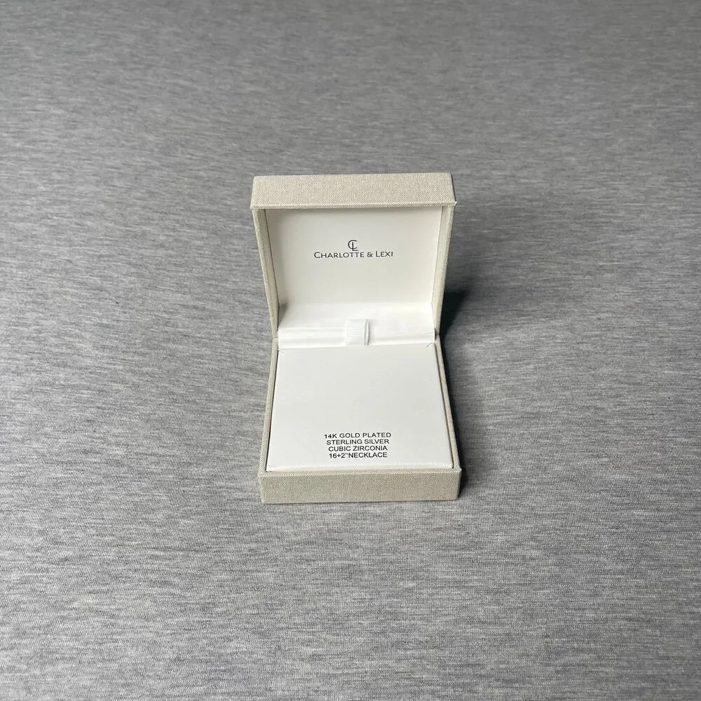 Charlotte & Lexi Script 3.5” x 3.5” Necklace Jewelry Gift Box